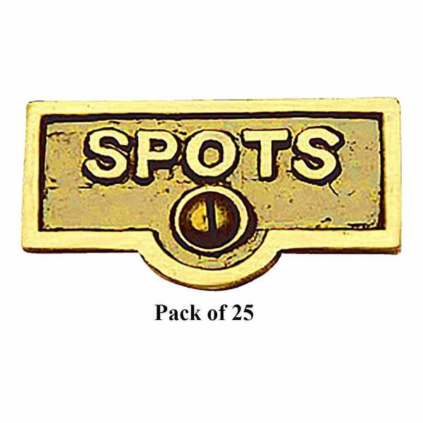 25 Switch Plate Tags SPOTS Name Signs Labels Lacquered Brass